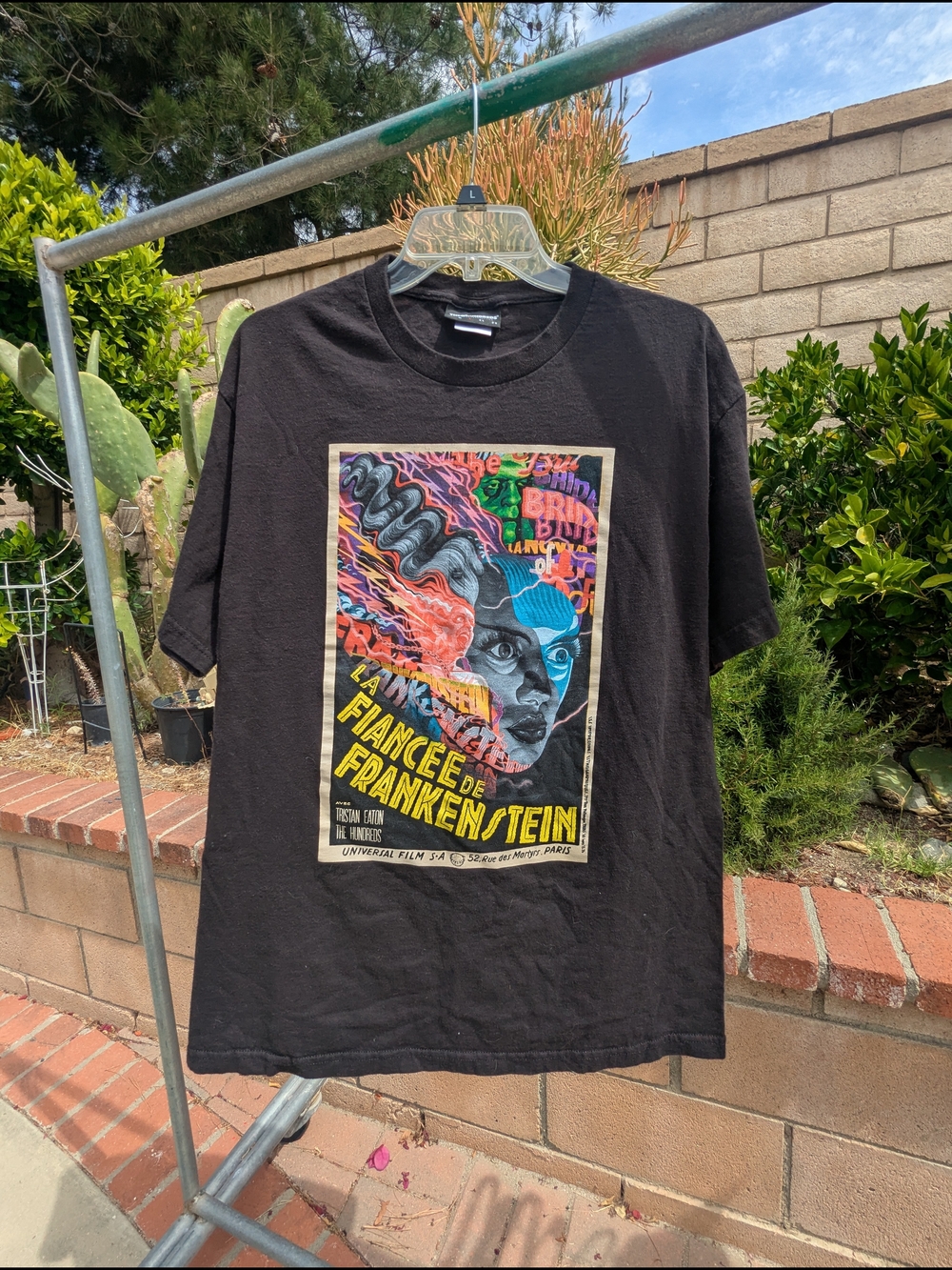 The Hundreds  Black Short-Sleeve Tee with Multicolor Frankenstein Poster Graphic